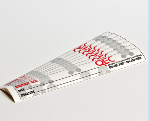 Large Custody Seals, 1 x 7 in., Tamper Evident, 126/PK, QEC, 1C1005