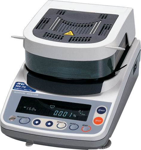 Moisture Analyzer, 71 g x 0.0001 g (0.001/0.01/0.1% Moisture Content), 85 mm Pan