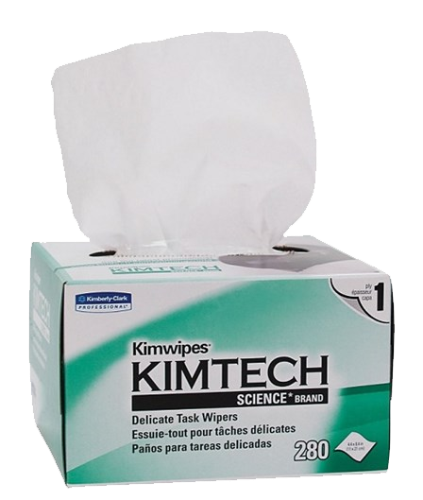Paper, Disposable Wipes, Extra fine, Kimwipes, size 5 x 8-1/2, Highly Absorbent, Non-Scratching and Lint Free, PK of 280