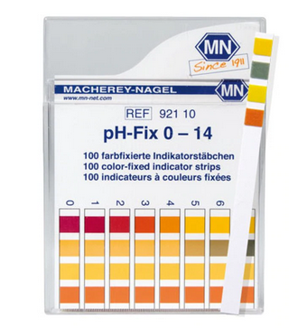 Macherey-Nagel pH Paper Test Strips, pH Range 0.0 to 14.0, 92110