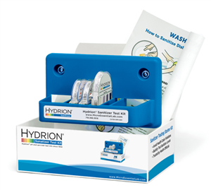 HYDRION Chlorine Sanitizer Test Center, 10-200 ppm Chlorine