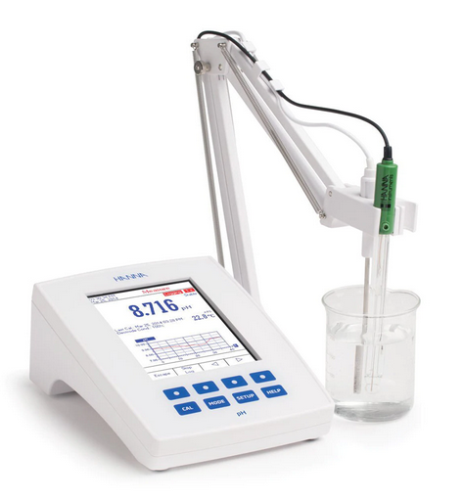 pH/mV Meter, Research Grade Benchtop with Probes, 0.001 pH Resolution, Hanna Instruments, HI5221-01