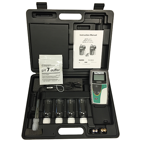 Oakton pH 6+ Handheld Meter Kit with All-in-one pH/Temperature Probe, Buffer and Sampling Package, Case, Rubber Boot, & Batteries, Cole Parmer Instrument Co. WD-35613-24