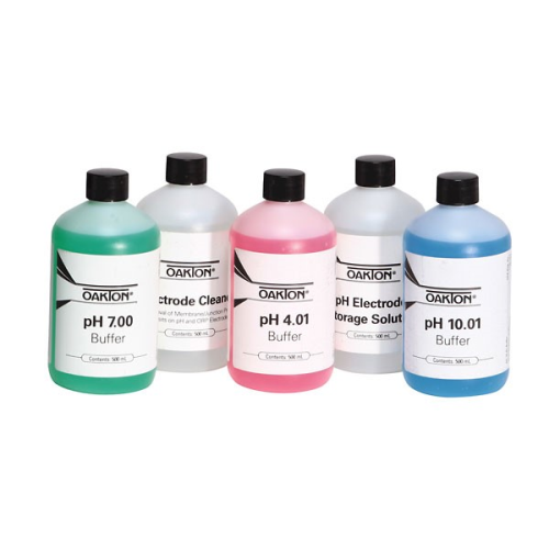 pH Solutions Pack 4/7/10+ Storage/Cleaning, 500 mL Each, Cole Parmer Instrument Co., WD-05942-15