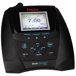 Star A211 pH/mV/Temperature Benchtop Meter Kit, with Stand, Probe & Solutions, Orion STARA2115