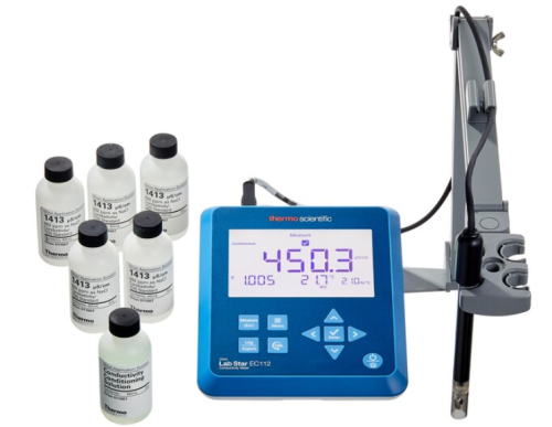 Orion Lab Star EC112 Conductivity/Salinity/TDS Bench Meter Kit with 011050MD 2-cell K = 1.0 Epoxy-Body Conductivity/ATC Probe, Thermo Scientific, LSTAR1125