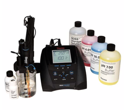 Star A214 pH/ISE/mV/Temperature Multiparameter Benchtop Meter and Ammonia ISE Kit, with Stand, Probes & Solutions, Orion STARA2146