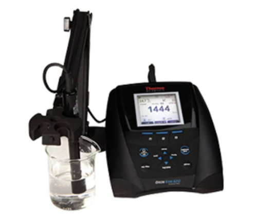 Orion Conductivity/TDS/Salinity/Resistivity Benchtop Meter Kit with DuraProbe 4-cell Conductivity Sensor, Solutions and Stand, Thermo Scientific, STARA2125