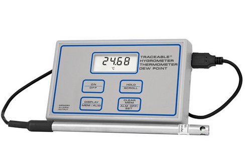 Traceable Humidity/Temperature/Dew-Point/Frost-Point Meter, 10 second Response Time, High and Low Alarms, Antylia, 4085