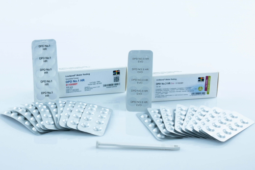 DPD HR EVO (No. 1 HR/No. 3 HR EVO) for Chlorine Testing, COMBI PACK OF 250 EA, Lovibond, 517522BT