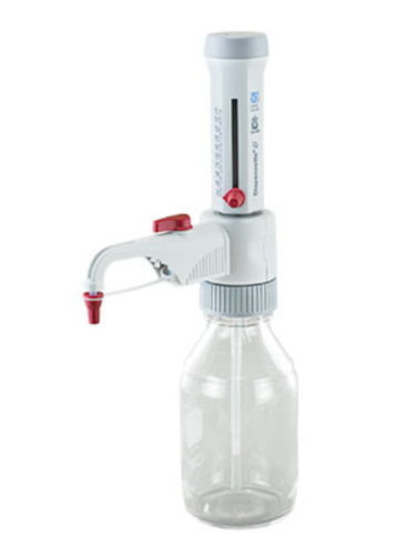 Adjustable Dispensette S Bottletop Dispenser, Analog, with Recirculation Valve, 0.1 to 1 mL, Brandtech Scientific, Inc, 4600101