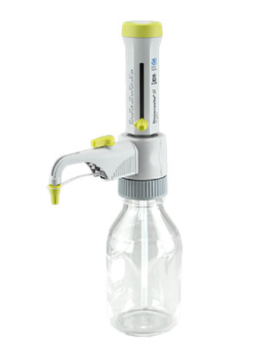 Adjustable Dispensette S Organic Bottletop Dispenser, Analog, with Recirculation Valve, 0.5 to 5 mL, Brandtech Scientific, Inc, 4630131