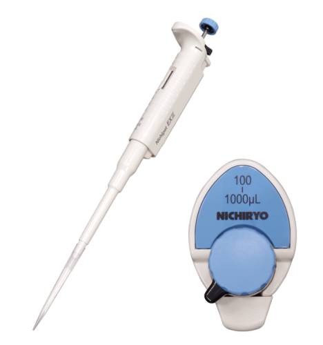 Nichipet EXIII Pipettor, 1000 to 10000 microliters (1 to 10 mL), Digital, White Color-Coded, Nichiryo, 00-NPX3-10000