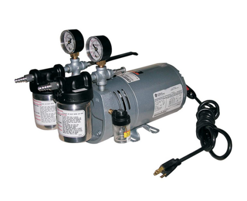 Rotary Vane Vacuum/Pressure Pump, 10 psi/660.4 mm Hg, 115/220 V-50/60 Hz
