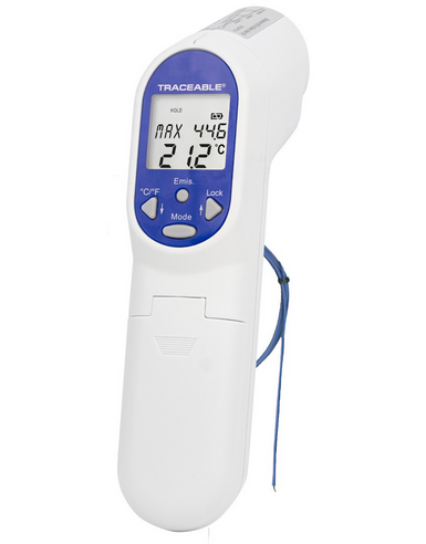 Traceable (Registered)  Infrared Thermometer with Type-K Probe, -76 to 932 Degree F