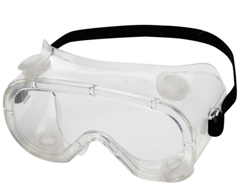 Protective Goggles, 4 Indirect Ventilation Ports, Protects Against Hazards of Flying Particles, Chemical Splash and Dust