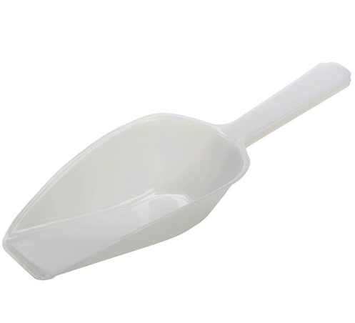 Scoop, High Density Polyethylene, Flat Bottom, 150 mL, 10 in. x 1.5 in. x 3.25 in.