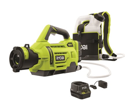 Ryobi One+ Cordless Electrostatic 1 gal. Sprayer with Backpack Holster and 2 Batteries