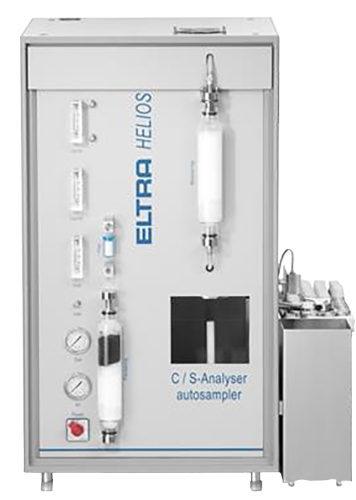 Eltra Carbon/Sulfur Analyzer - Helios, CS-580A 2 Cell 1xC 0.05-100% C + 1xS 0.005-2% S - Includes Analyzer, Computer, and Balance, Verder Scientific,  88100-4019 (Shown with Sample Autoloader Attached)