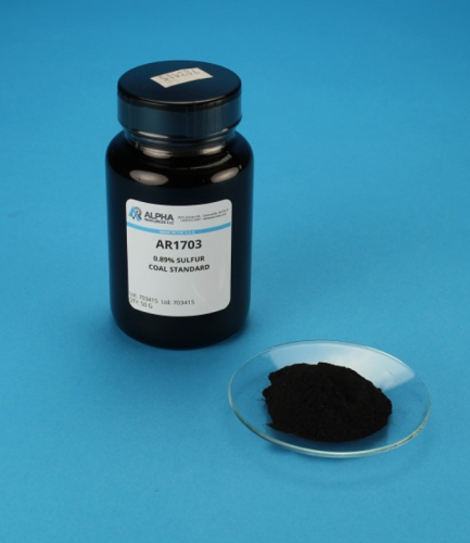 Coal Standard, 0.85% Sulfur, Certificate of Analysis Provided with Each Sample (Values Are in a Range Similar to this Result and Will Vary Based on Current Lot Available)