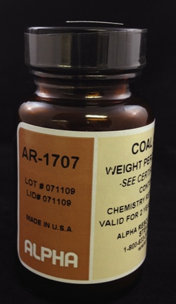 Coal Standard, 2.34% Sulfur, Certificate of Analysis Provided with Each Sample (Values Are in a Range Similar to this Result and Will Vary Based on Current Lot Available)
