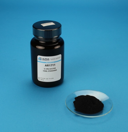 Coal Standard, 5.75% Sulfur, Certificate of Analysis Provided with Each Sample (Values Are in a Range Similar to this Result and Will Vary Based on Current Lot Available)