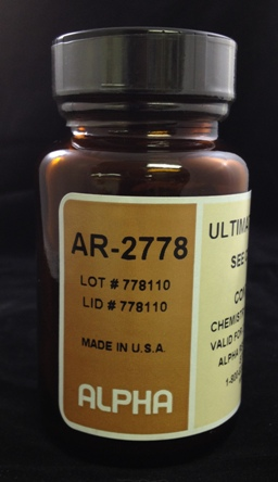 Coal Standard, Ultimate Analysis Values, AR2778.  Certificate of Analysis Provided with Each Sample (Values Are in a Range Similar to this Result and Will Vary Based on Current Lot Available)