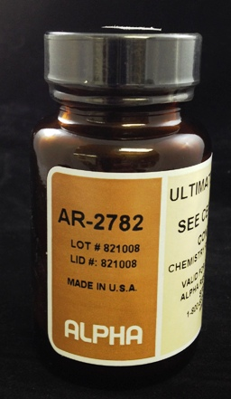 Coal Standard, Ultimate Analysis Values, AR2782.  Certificate of Analysis Provided with Each Sample (Values Are in a Range Similar to this Result and Will Vary Based on Current Lot Available)
