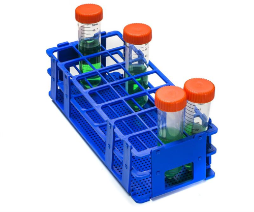 No-Wire Test Tube Rack, Blue, f/25-30 mm Tubes, Bel Art Products, F18747-0004