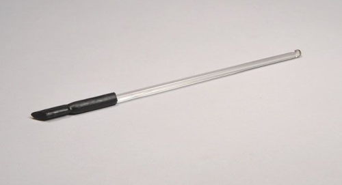 Stirring Rods, Glass with Rubber Policeman, 12 in. Long, 10 mm Diameter, 12/PK, GRPL12