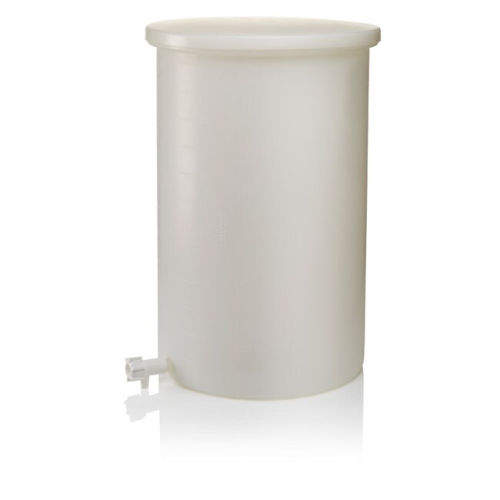Nalgene Tank, Cylindrical Heavy-Duty with Lid and Spigot, Linear Low-Density Polyethylene, 37.8 L / 10 Gal., 11102-0010