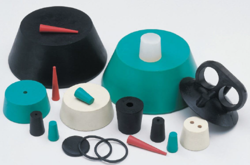 Stopper, 1-Hole, Black Rubber, Size 6-1/2, 1 lb/PK, Prince Rubber and Plastics, BLS-1 HOLE 6 1/2