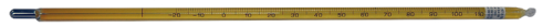 Thermometer, Mercury, -20 to 110 degrees C, 76 mm Partial Immersion, 305 mm L, Certified @105 degrees C