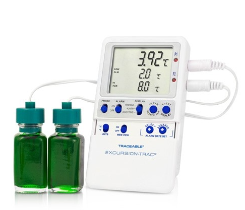 6431 Traceable Excursion-Trac USB Refrigerator / Freezer Thermometer with 2 Bottle Probes, Antylia, 6431