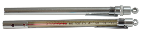 Thermometer, Pocket, Non-Mercurial, 0 to 220 Degree F, Refill Only, Total Immersion, 5 1/2 in. L, [Thermometer Only]