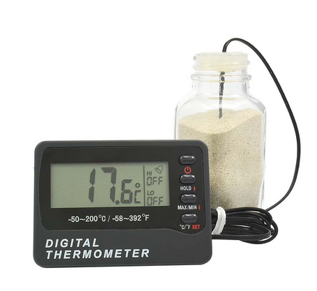 Thermometer, Bottle, Digitial Oven, Minimum/Maximum Alarm -50 to 200 degrees C Certified at 100 degree C, ACC801OV