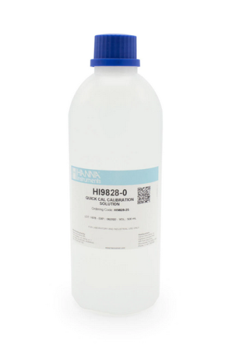 Quick Calibration Solution, for HI 9828 & HI 9829 Multiparameter Meters, 500 mL, Hanna Instruments, HI9828-25
