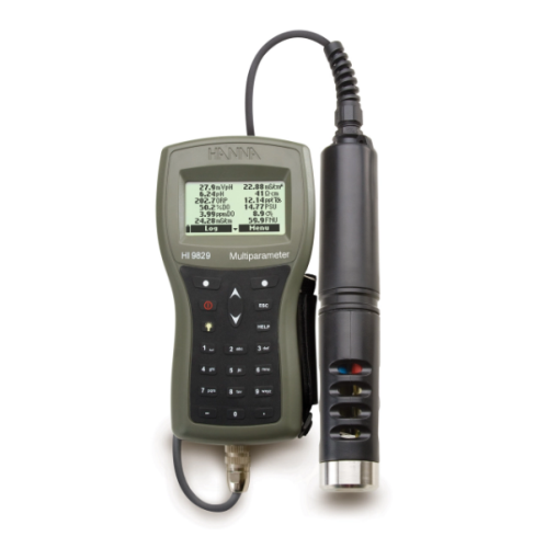 Multiparameter pH/ISE/EC/DO/Turbidity Waterproof Meter with GPS and 20 Meter Cable, Hanna Instruments, HI9829-11201