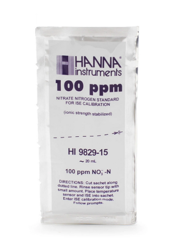 100 ppm Nitrate Standard (as N)  for HI 7609829-12 Nitrate ISE (Non-Regulated), Hanna Instruments, HI9829-15