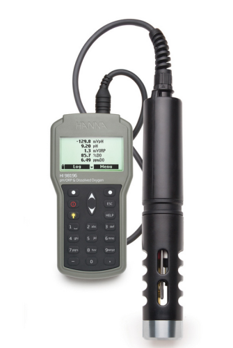 Multiparameter pH/ORP/DO/Pressure/Temperature, Portable, Waterproof Meter, Probe with 10 meter / 32.8 ft Cable, Hanna Instruments, HI98196/10