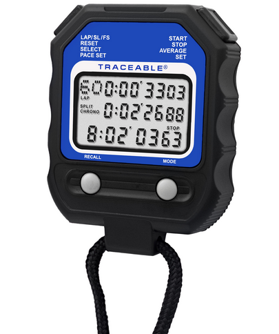 Traceable 60-Memory Stopwatch, Timing Range is 9 Hours, 59 Minutes, 59 Seconds, 99 Hundredths, Antylia, 1025