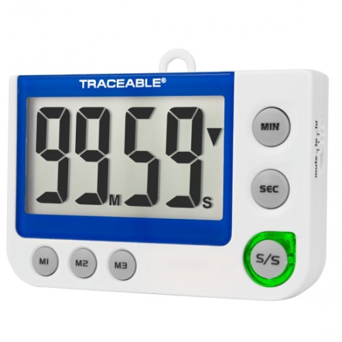 Traceable (Registered) Flashing LED Alert/Dual Volume Big-Digit Alarm Timer, Antylia, 5013
