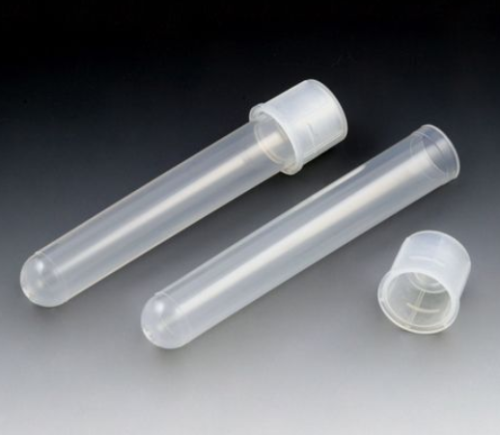 Culture Tube, 17 x 100 mm (15 mL), Polypropylene, STERILE, Attached Dual Position Cap, 500/CS (20 Bags of 25 Culture Tubes), Globe Scientific, 110178