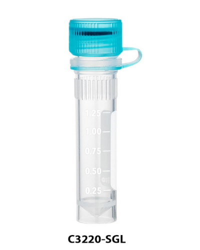MicroTube, ClearSeal, 2.0 mL, Sterile, Attached Loop Screw Cap with O-Ring, Printed Graduations, Self-Standing, 20 Resealable Bags of 50 Tubes, 1000/CS, MTC Bio, C3220-SGL