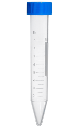 Centrifuge Tubes, 10 mL Polypropylene, Flat Screw Cap, Sterile, 1000/CS (20 Bags of 50 Tubes), MTC Bio, C2410