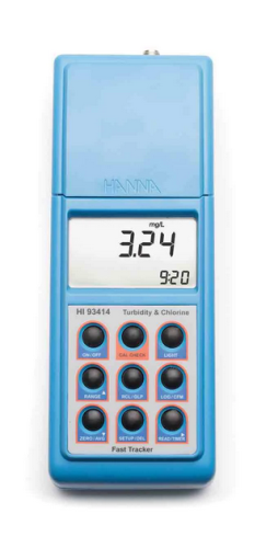 Turbidity and Chlorine Meter, EPA Compliant Portable with Fast Tracker, Hanna Instruments, HI3414-01