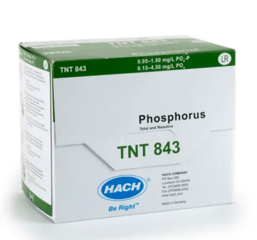 Phosphorus (Reactive and Total) TNTplus Vial Test, Low Range (0.15-4.50 mg/L PO4), 25/PK, HACH, TNT843
