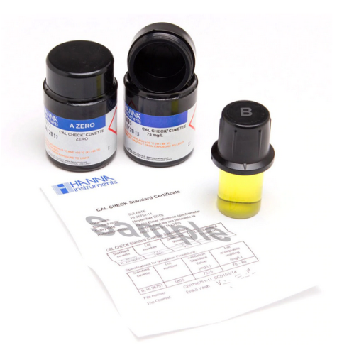 CAL CHECK Standards Cuvette Set for Medium Range Ammonia, (Non-Regulated) Hanna Instruments, HI96715-11