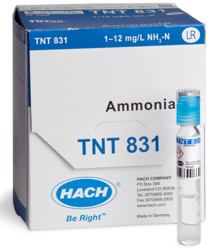 Ammonia TNTplus Vial Test, LR (1-12 mg/L NH3-N), 25 Tests, HACH, TNT831