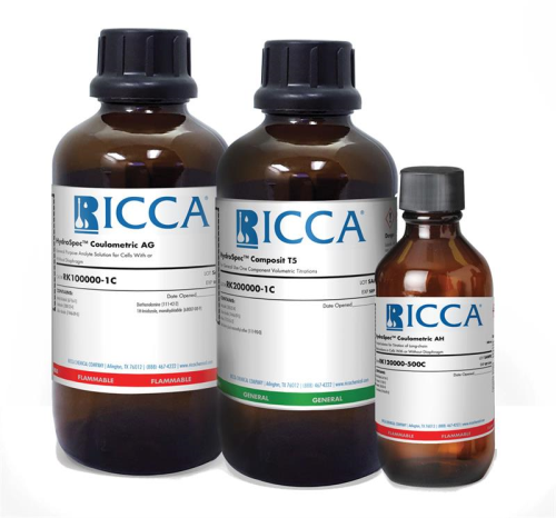 HydroSpec Karl Fischer Methanol Accelerate Medium for One Component Volumetric Titrations, 1 L Bottle, Ricca, RK300000-1C (3, UN1230, PGII)